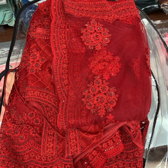 Red Lehenga / Lengha - Picture 7 of 13